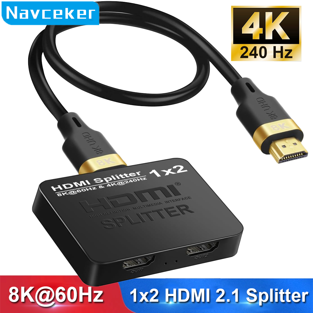 Home Cinema Hdmi - Navceker 1x2 4K 240Hz HDMI Splitter