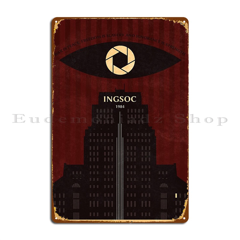 Home Cinema Orwell - George Orwell 1984 Ingsoc Metal işaretleri