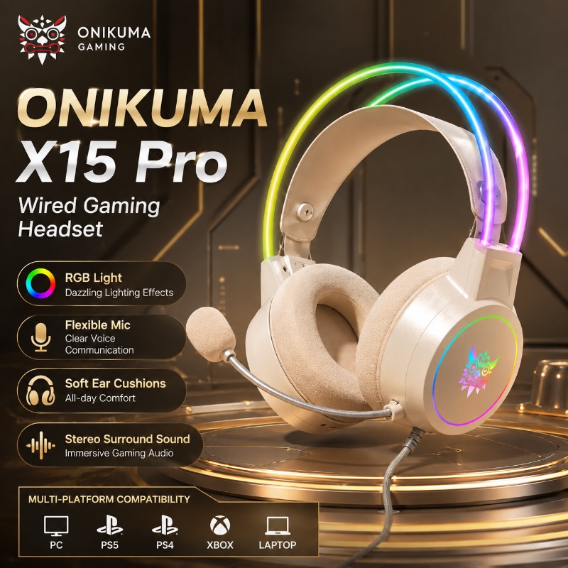 Home Cinema Headphones - ONIKUMA X15 Pro Oyun Kulaklığı Kablolu