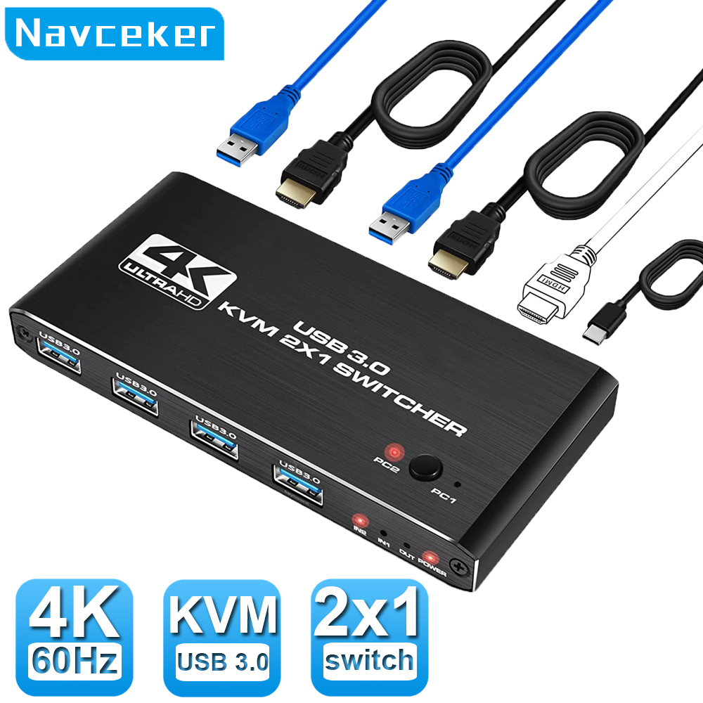 Home Cinema Hdmi - 4K USB KVM Switch USB 3.0