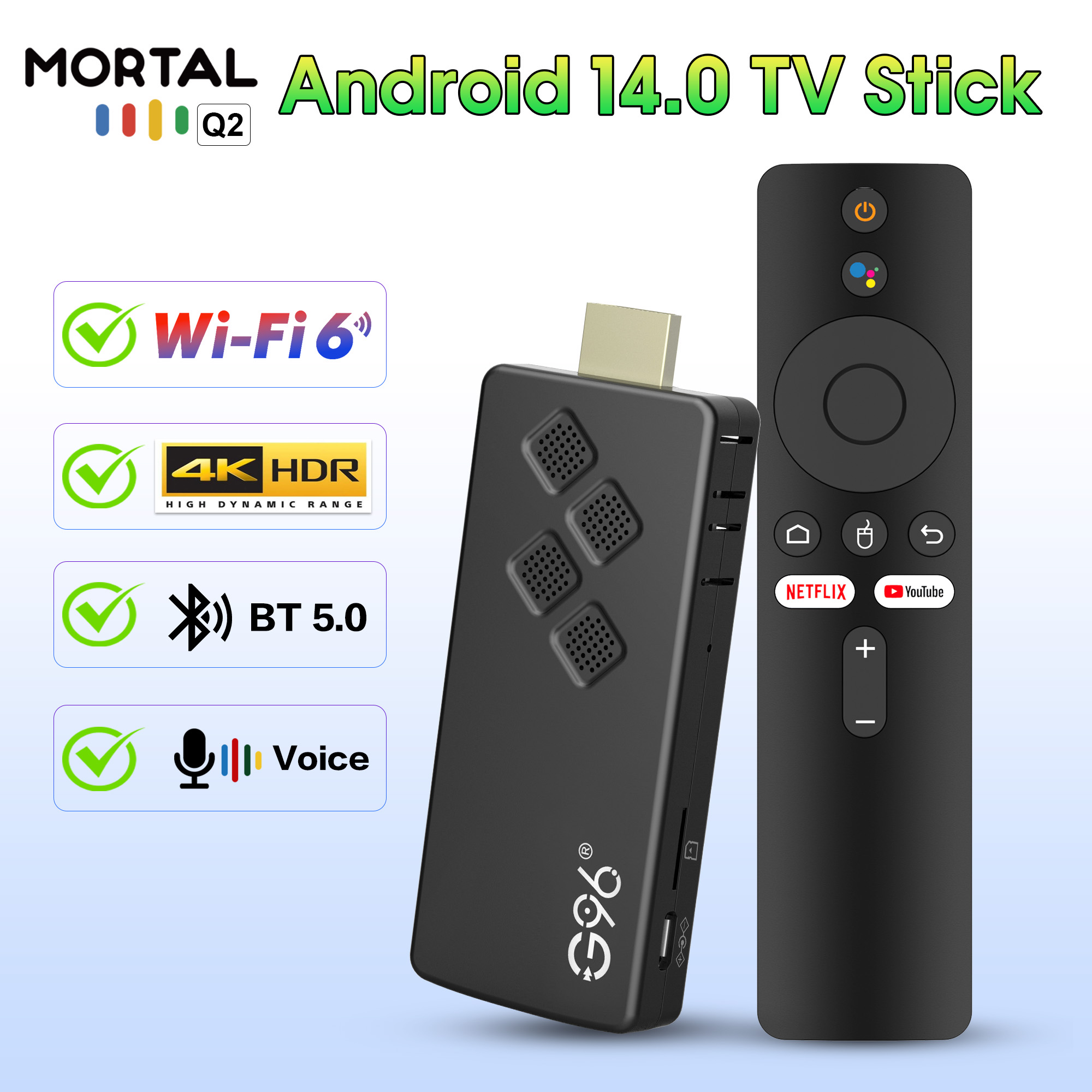4K Media Player - Q2 Yeni Akıllı TV Stick Yüksek