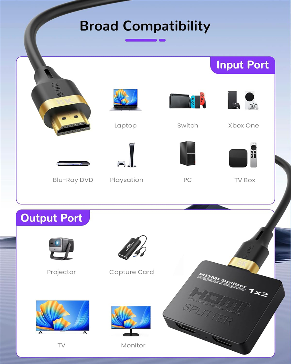 Navceker 1x2 4K 240Hz HDMI Spl - Home Cinema Hdmi incelemesi ve fiyatı