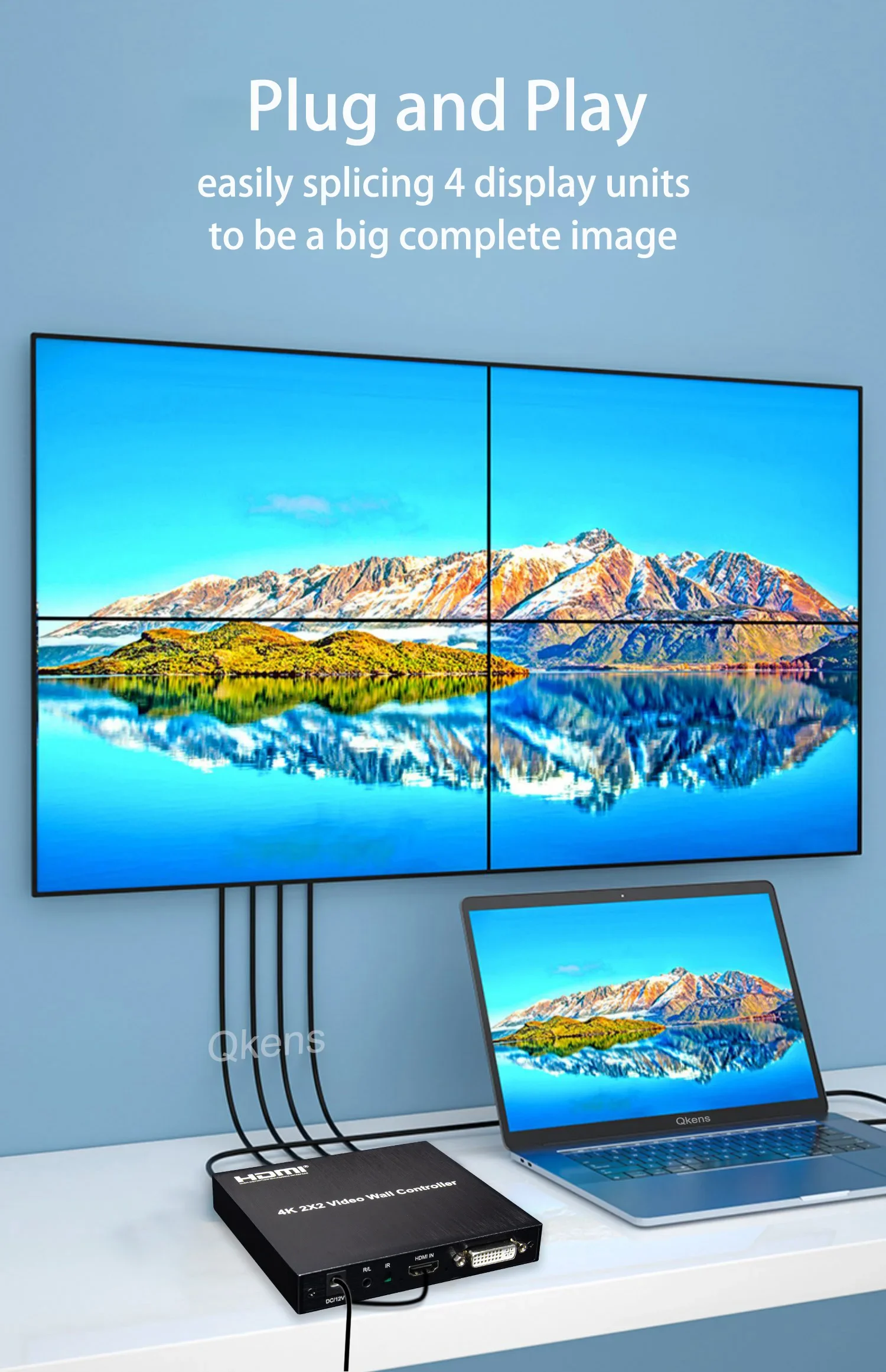4K 2x2 HDMI TV duvar denetleyi - Home Cinema Video Processor incelemesi ve fiyatı